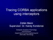 Tracing CORBA applications using interceptors