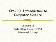 CPS120: Introduction to Computer Science
