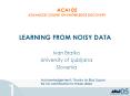 LEARNING FROM NOISY DATA PowerPoint PPT Presentation