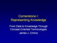 Cornerstone I: Representing Knowledge PowerPoint PPT Presentation