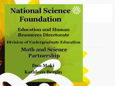 National Science Foundation