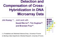 Detection and Compensation of Cross-Hybridization in DNA Microarray Data