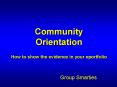 Community Orientation  How to show the evidence in your eportfolio PowerPoint PPT Presentation