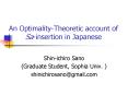 An Optimality-Theoretic account of Sa-insertion in Japanese PowerPoint PPT Presentation