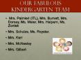 Our fabulous kindergarten team PowerPoint PPT Presentation