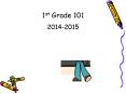 1st Grade 101 PowerPoint PPT Presentation