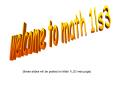 welcome to math 1ls3 PowerPoint PPT Presentation