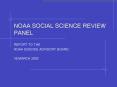 NOAA SOCIAL SCIENCE REVIEW PANEL PowerPoint PPT Presentation