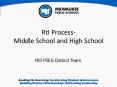 RtI Process- Middle School and High School PowerPoint PPT Presentation
