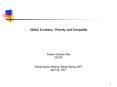 Global Economy: Poverty and Inequality PowerPoint PPT Presentation