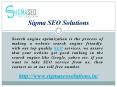 Sigma SEO solutions ppt PowerPoint PPT Presentation