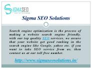 Sigma SEO solutions ppt