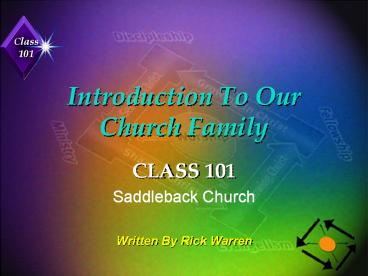 Introduction To Our Church Family