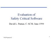 Evaluation of Safety Critical Software