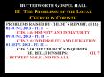 Butterworth Gospel Hall III. The Problems of the Local Church in Corinth PowerPoint PPT Presentation