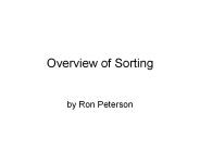 Overview of Sorting