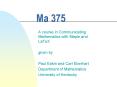 Ma 375 PowerPoint PPT Presentation