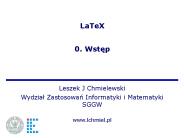 LaTeX  0. Wstep