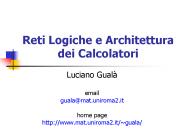 Reti Logiche e Architettura dei Calcolatori