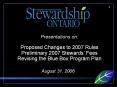 Presentations on: Proposed Changes to 2007 Rules Preliminary 2007 Stewards PowerPoint PPT Presentation