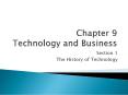 Chapter 9 Technology and Business PowerPoint PPT Presentation