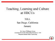 Teaching, Learning and Culture at HBCUs