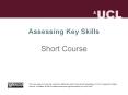 Assessing Key Skills PowerPoint PPT Presentation