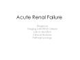 Acute Renal Failure PowerPoint PPT Presentation