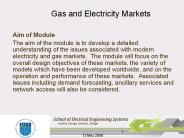 Gas and Electricity Markets