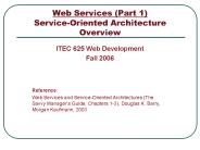 Web Services (Part 1) Service-Oriented Architecture Overview