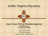 ebXML Registry Repository