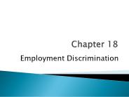 Employment Discrimination