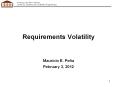 Requirements Volatility PowerPoint PPT Presentation