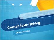 Cornell Note-Taking