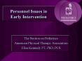 Personnel Issues in Early Intervention PowerPoint PPT Presentation
