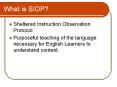 What is SIOP? PowerPoint PPT Presentation