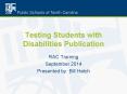 Testing Students with Disabilities Publication PowerPoint PPT Presentation