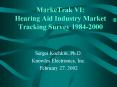 MarkeTrak VI: Hearing Aid Industry Market Tracking Survey 1984-2000 PowerPoint PPT Presentation