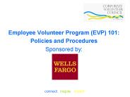 Employee Volunteer Program (EVP) 101: