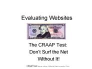 Evaluating Websites