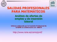 SALIDAS PROFESIONALES PARA MATEM