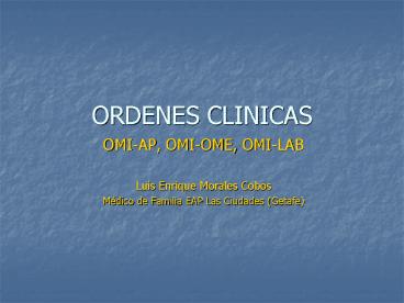ORDENES CLINICAS