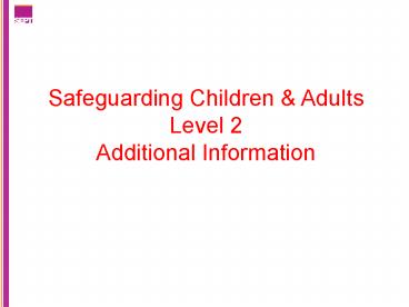Safeguarding Children