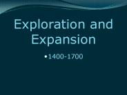 Exploration and Expansion