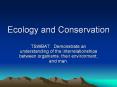 Ecology and Conservation PowerPoint PPT Presentation