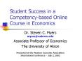 Student Success in a Competency-based Online Course in Economics PowerPoint PPT Presentation