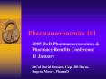 Pharmacoeconomics 101 PowerPoint PPT Presentation