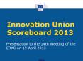 Innovation Union Scoreboard 2013 PowerPoint PPT Presentation