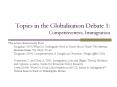 Topics in the Globalisation Debate 1: Competitiveness; Immigration PowerPoint PPT Presentation