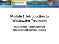 Module 1: Introduction to Wastewater Treatment PowerPoint PPT Presentation
